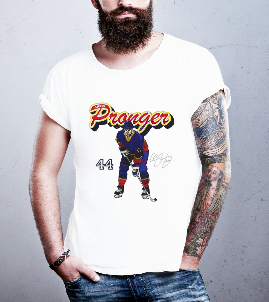 Chris Pronger 44 Edmonton Oilers Hockey Player T-Shirt