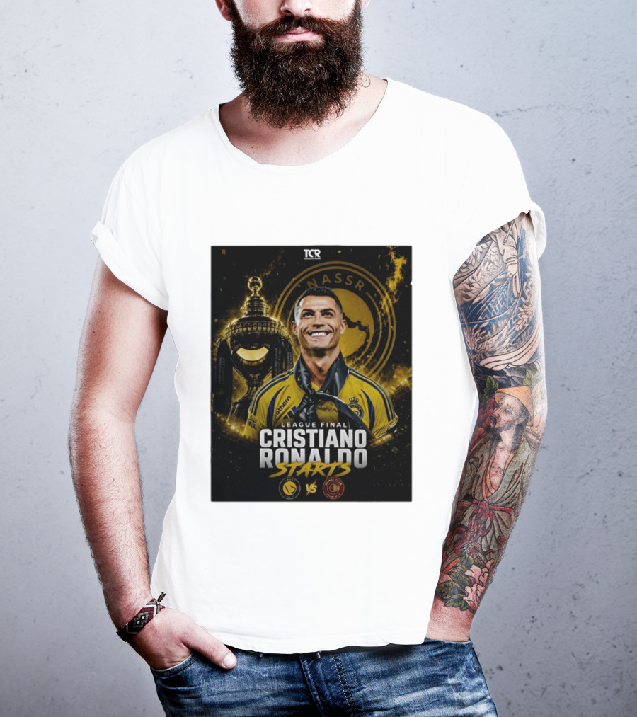 League Final Cristiano Ronaldo Starts Al Nassr Vs Damac Club T-Shirt