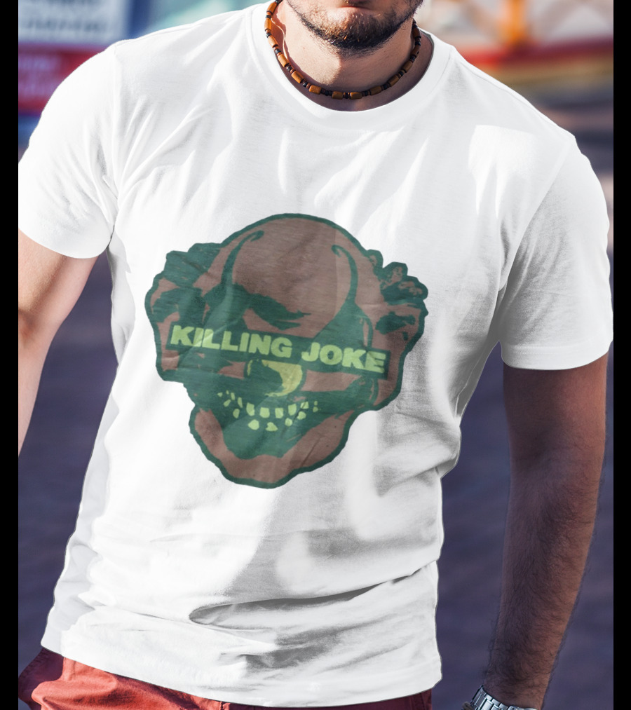 Killing Joke Clown Face With Green Text And Smiling Expression T-Shirt