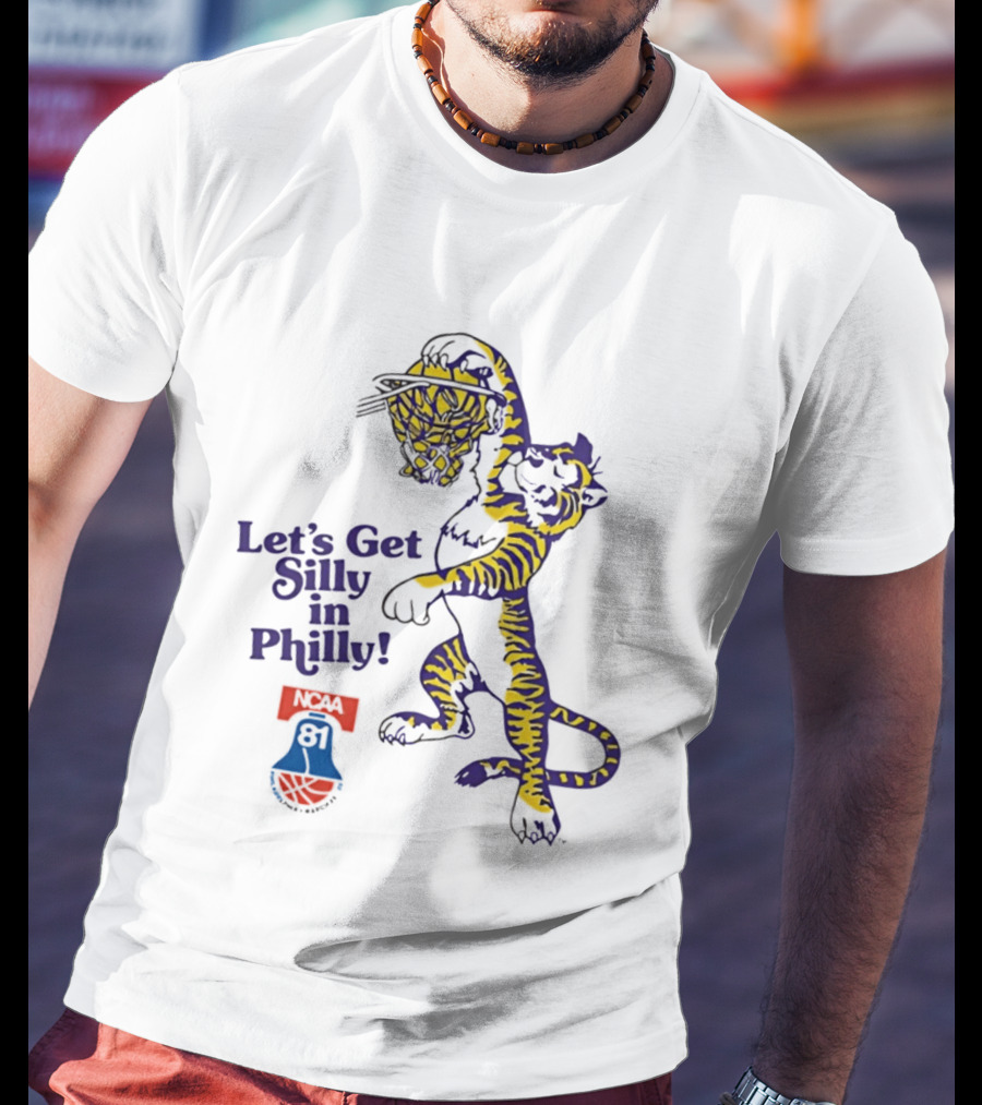 LSU Tigers Let's Get Silly In Philly NCAA 81 Basketball Dunking T-Shirt