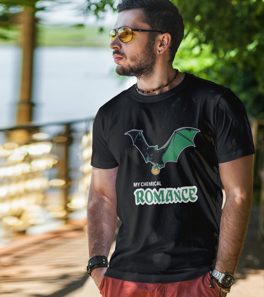 My Chemical Romance Bat Green Logo Philadelphia 08 15 2025 T-Shirt