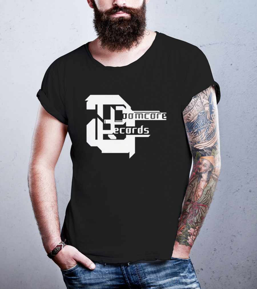 Doomcore Records Bold Stylized T-Shirt