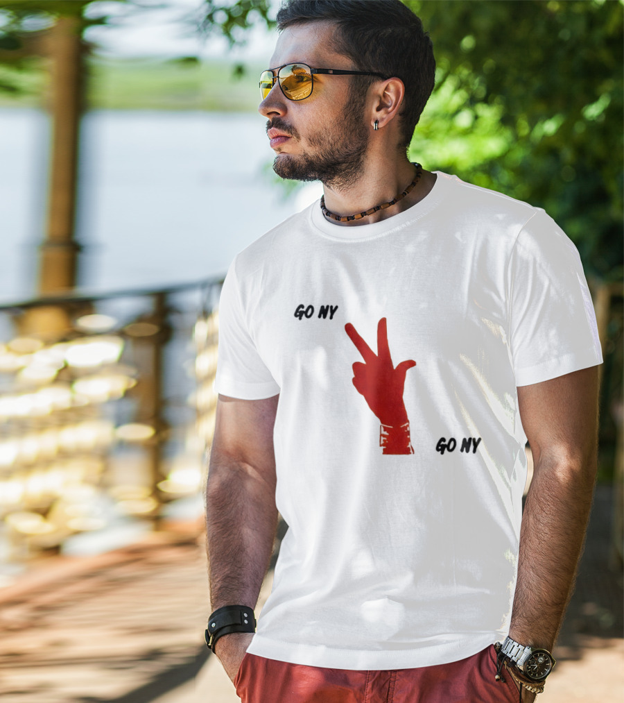 PJalen Brunson 3 Points New York Knicks Go NY Hand Gesture Basketball NBA 2026 T-Shirt
