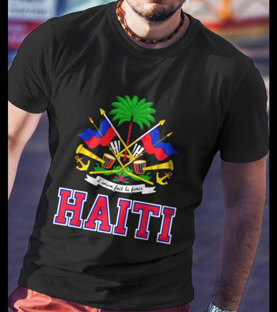 Haiti Coat Of Arms Flag Celebration Haitian Flag Day Independence T-Shirt