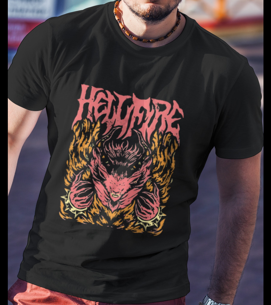 Hellfire Final Fantasy Phoenix Summon Flame Art Elemental T-Shirt