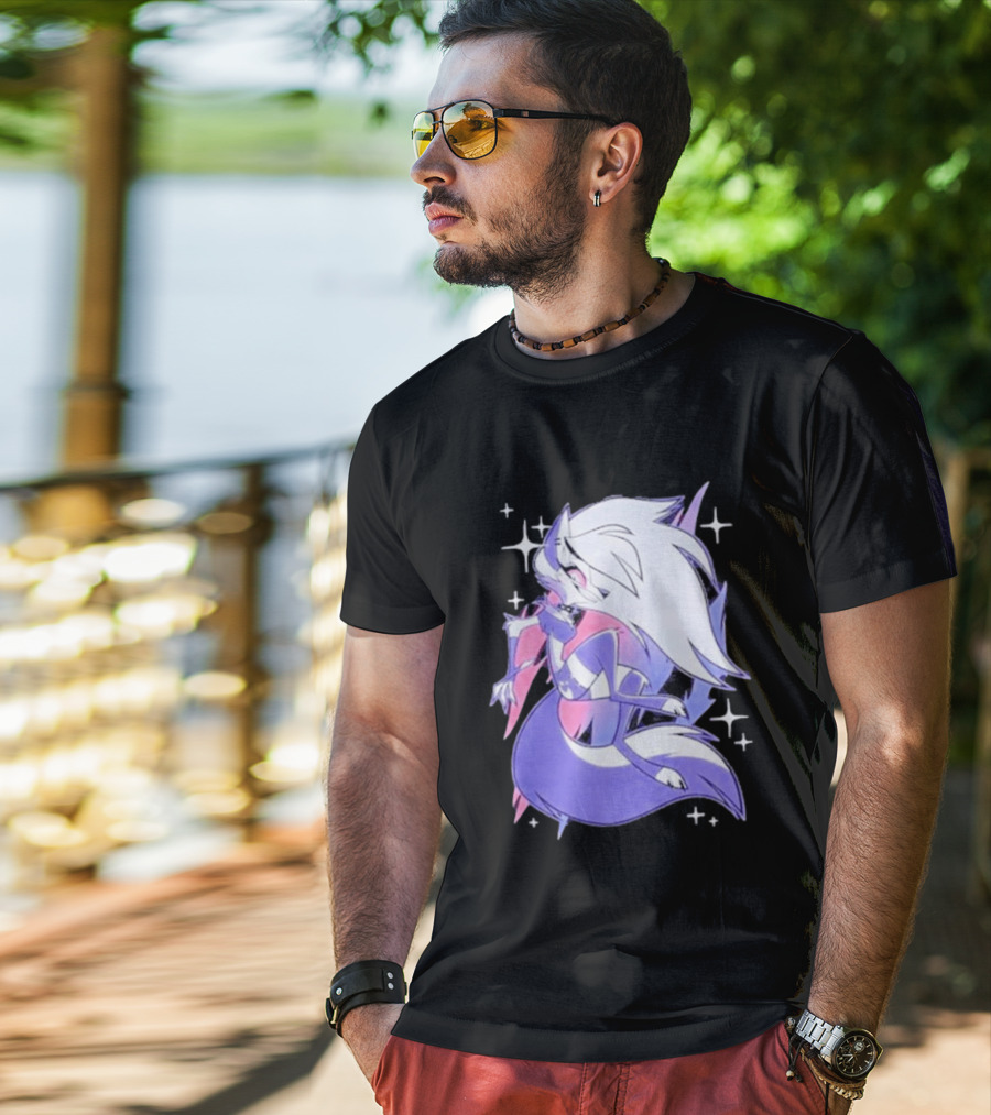 Helluva Boss Loona Bisexual Pride Character Sparkling Aesthetic T-Shirt