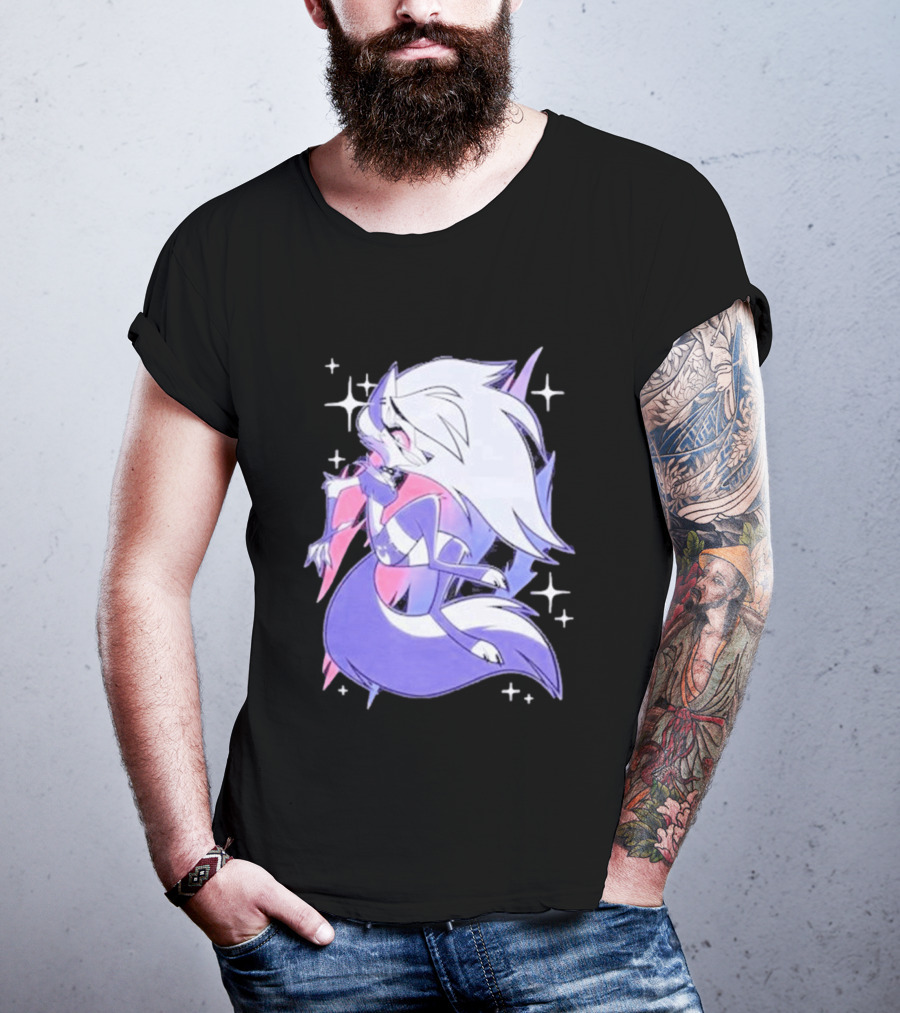 Helluva Boss Loona Bisexual Pride Character Sparkling Aesthetic T-Shirt