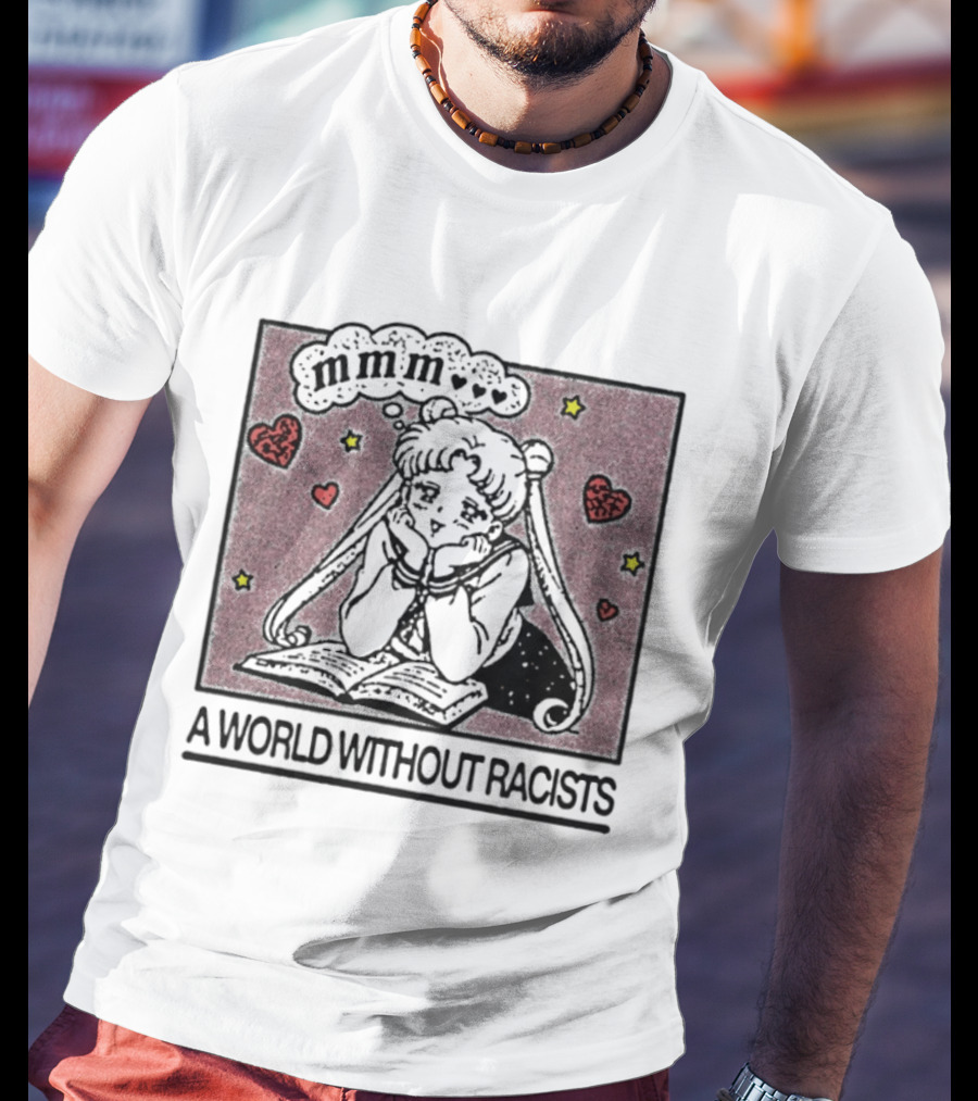 Usagi Tsukino Sailor Moon A World Without Racists Anime T-Shirt