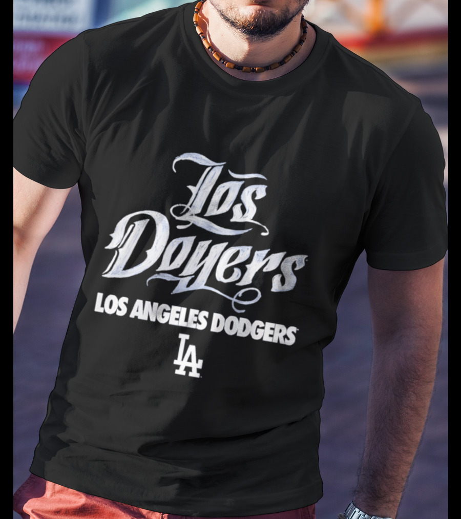 Los Angeles Dodgers Los Doyers LA Handwriting T-Shirt