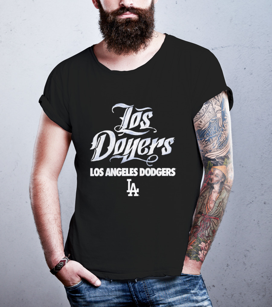 Los Angeles Dodgers Los Doyers LA Handwriting T-Shirt