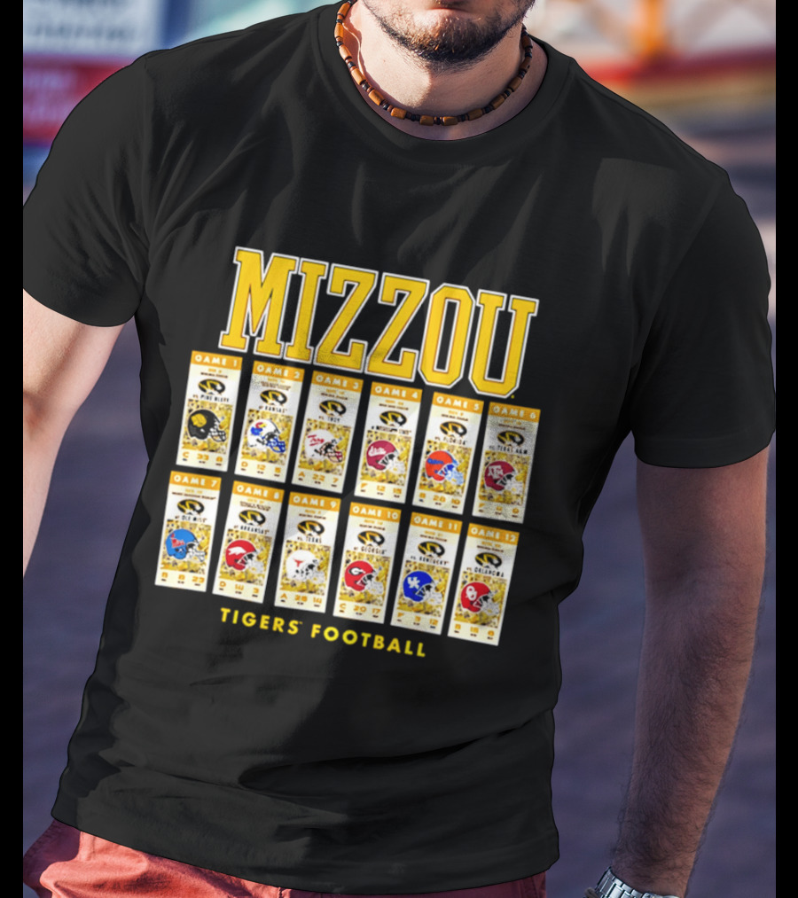 Mizzou Tigers 2026 Football Season Schedule Games T-Shirt