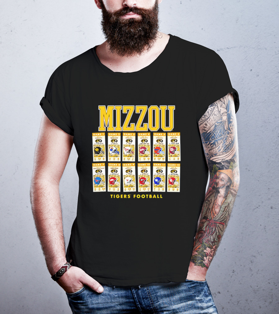 Mizzou Tigers 2026 Football Season Schedule Games T-Shirt