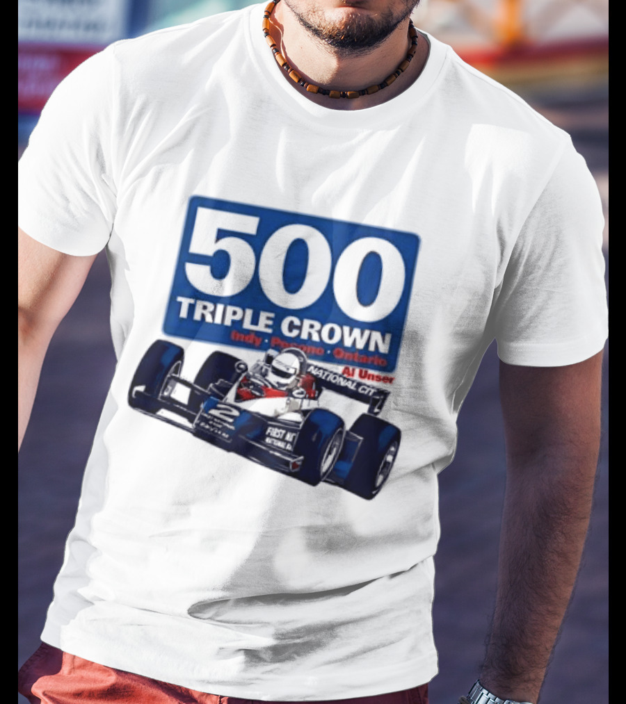 500 Triple Crown Al Unser Indy Pocono Ontario Racing T-Shirt
