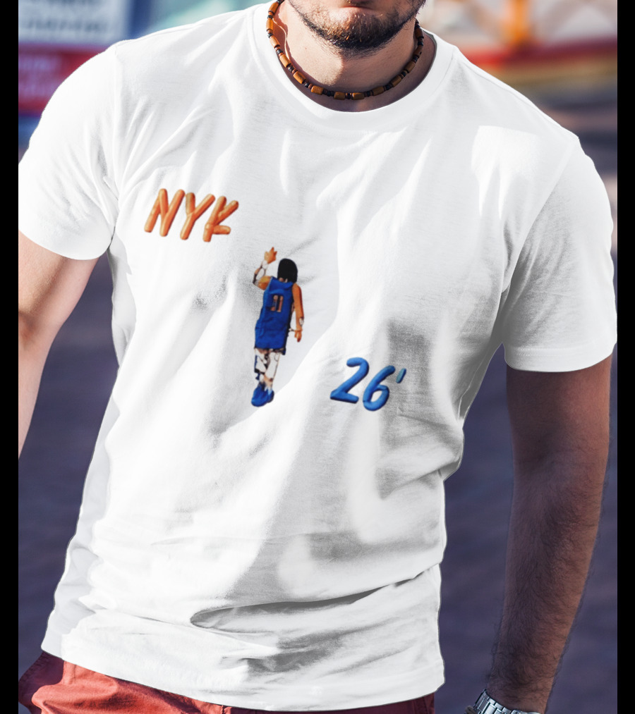 NYK Jalen Brunson Caricature 26' Basketball NBA New York Knicks T-Shirt
