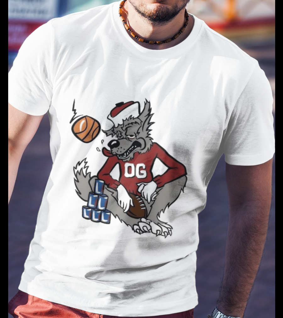 Nc State Wolfpack NCAA Game Day Tailgate Sports Basketball Wolf With Blocks T-Shirt