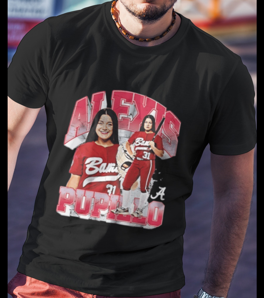 Alexis Pupillo Alabama Crimson Tide Softball Player Number 31 Bama Uniform T-Shirt