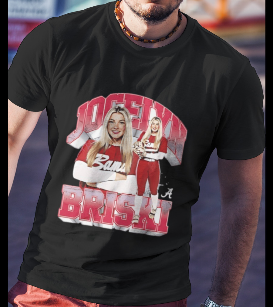 Jocelyn Briski Alabama Bama Crimson Tide Softball 90s Bootleg T-Shirt