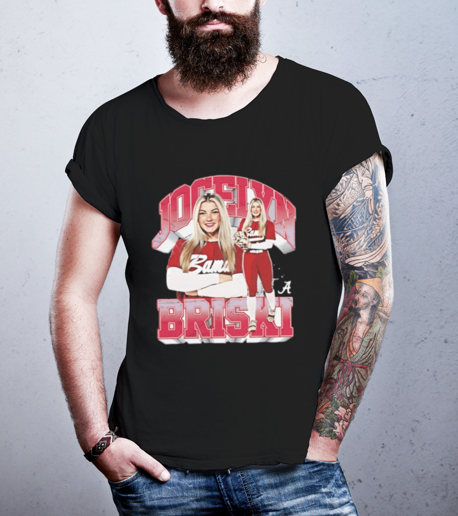 Jocelyn Briski Alabama Bama Crimson Tide Softball 90s Bootleg T-Shirt