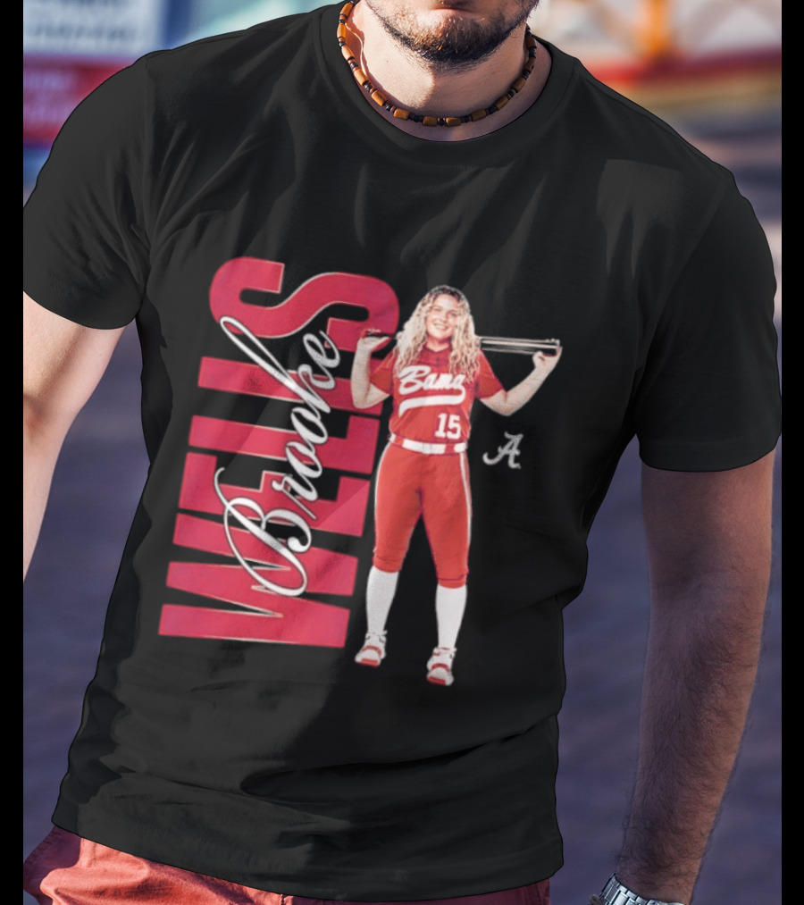 Brooke Wells Bama Crimson Tide Softball Player 15 Alabama T-Shirt