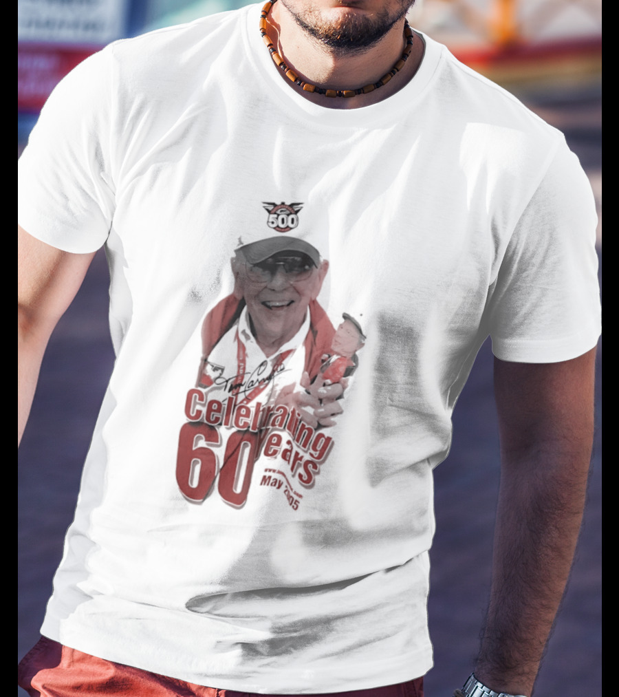 Tom Carnegie Indianapolis 500 Celebrating 60 Years Announcer Bobblehead May 2005 T-Shirt