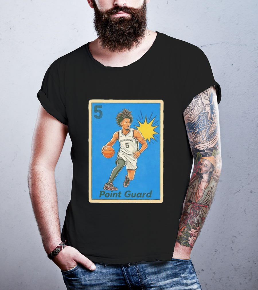 San Antonio Spurs Point Guard Stephon Castle 5 T-Shirt