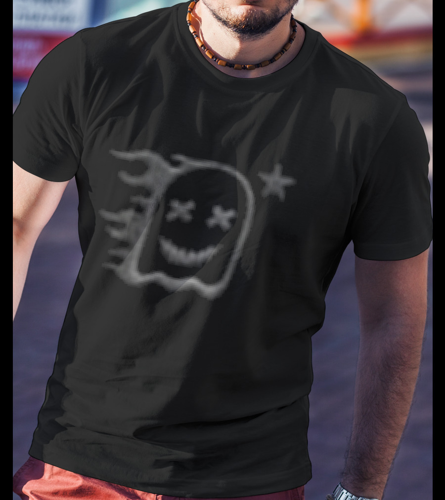 Ghost Racing Y2K Star Face With Flames T-Shirt