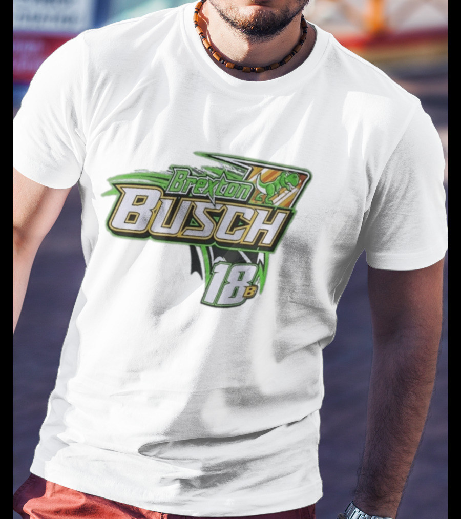 Brexton Busch 18B Dinosaur Racing T-Shirt