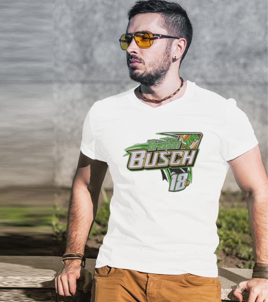 Brexton Busch 18B Dinosaur Racing T-Shirt
