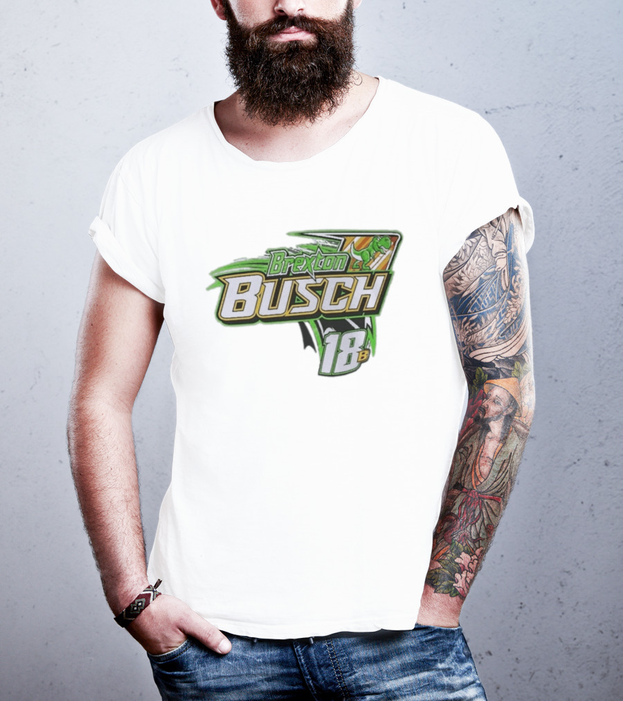 Brexton Busch 18B Dinosaur Racing T-Shirt
