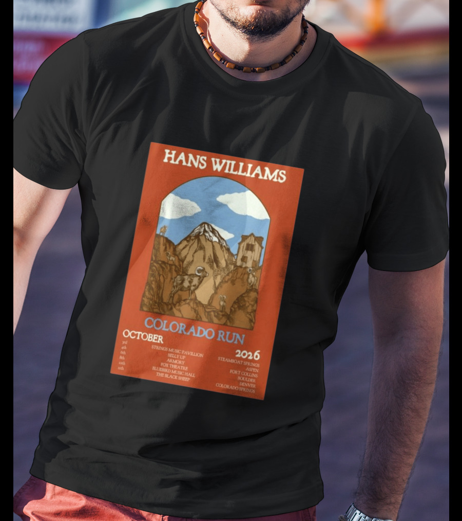 Hans Williams Colorado Run October 2026 Steamboat Springs Aspen Fort Collins Boulder Denver Colorado Springs T-Shirt