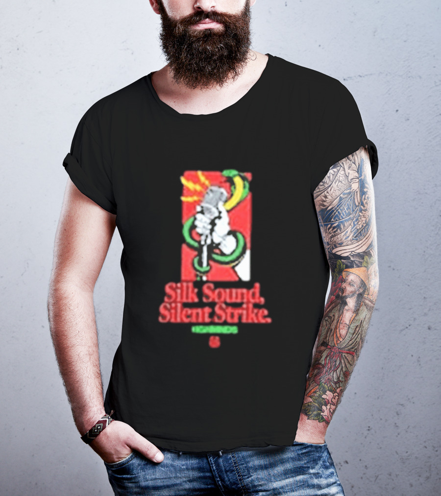 Silk Sound Silent Strike Retro Microphone And Snake T-Shirt