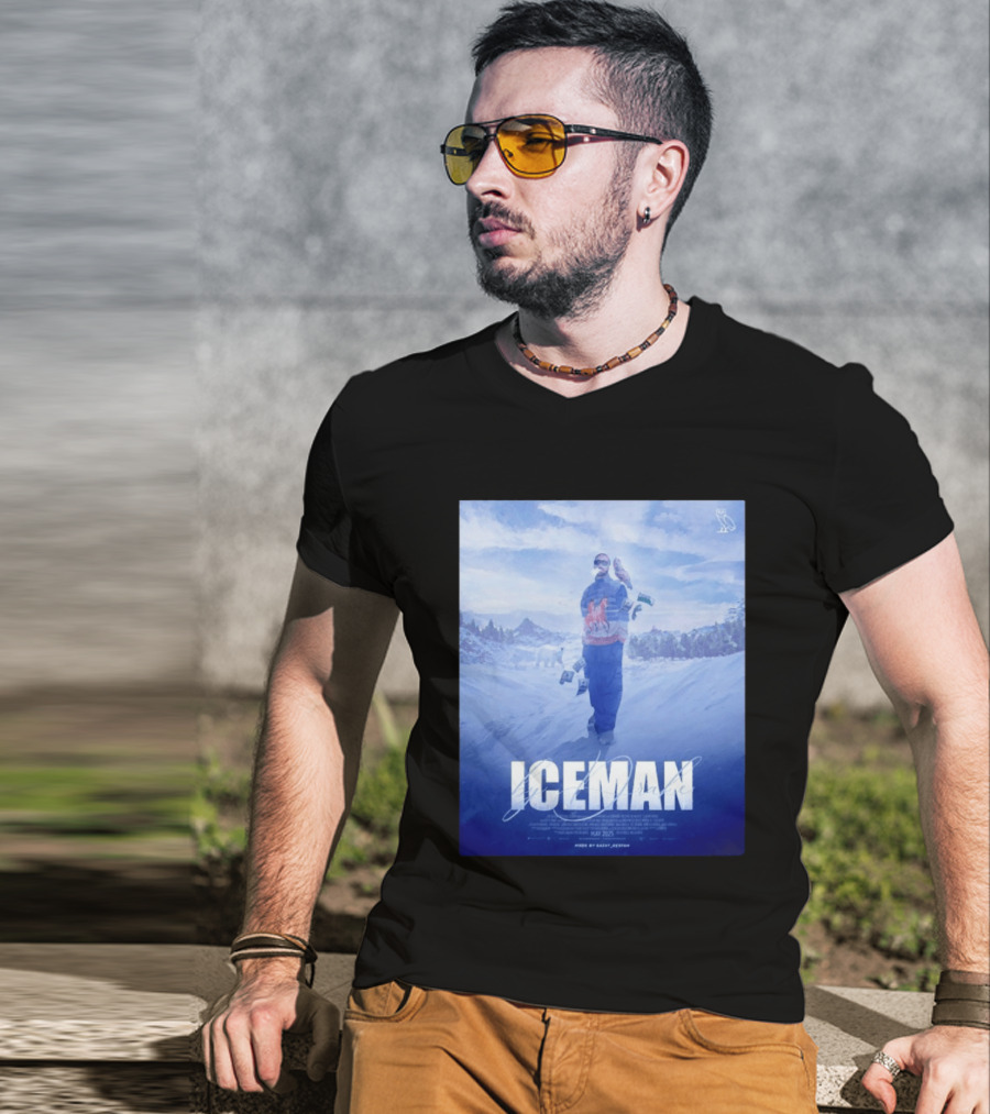 ICEMAN By Drake Featuring Saint Justin OVO Collaboration 2025 Winter Snowy Landscape T-Shirt