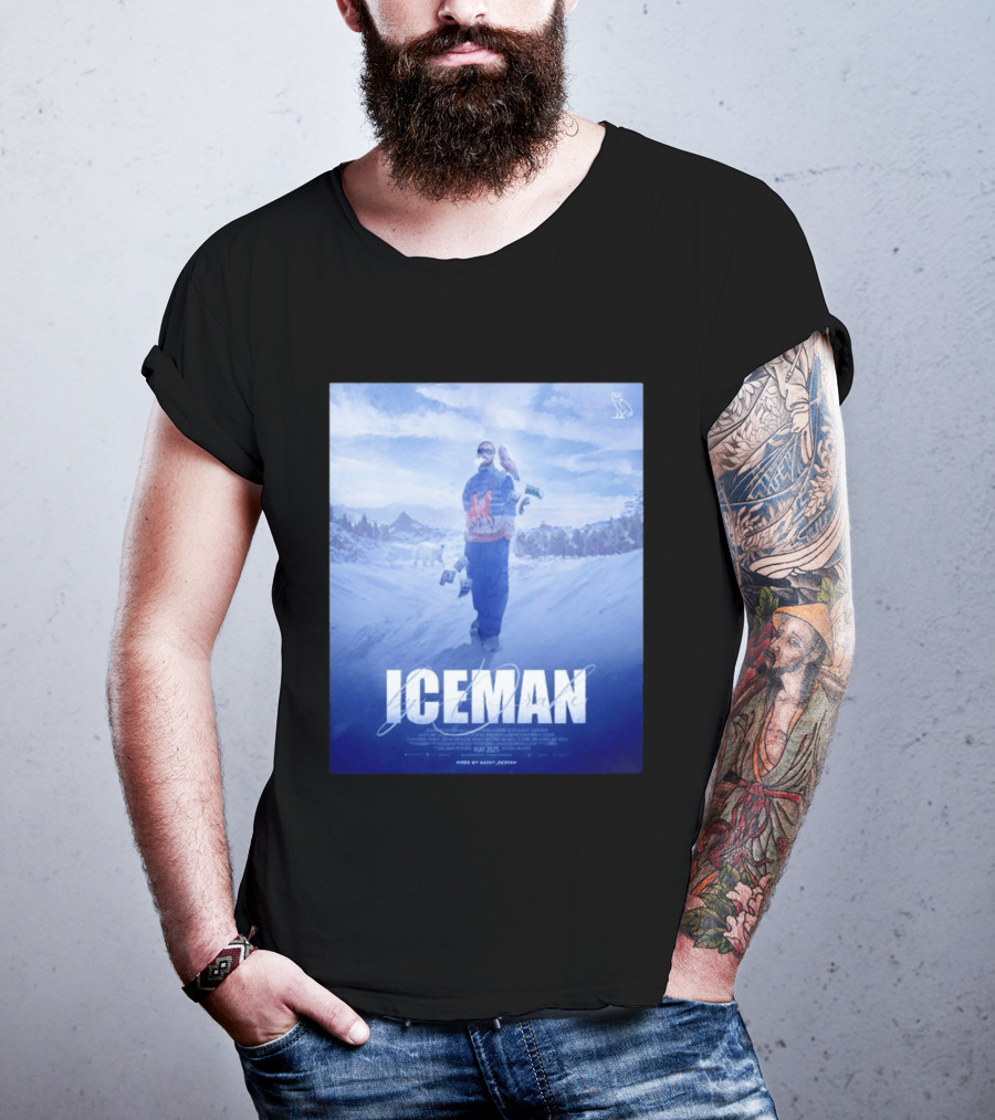 ICEMAN By Drake Featuring Saint Justin OVO Collaboration 2025 Winter Snowy Landscape T-Shirt