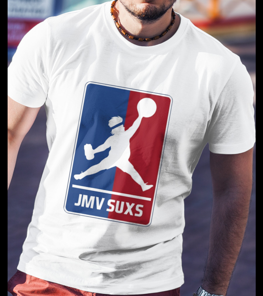 JMV SUXS MLB Jumpman Overweight Baseball Pitcher T-Shirt