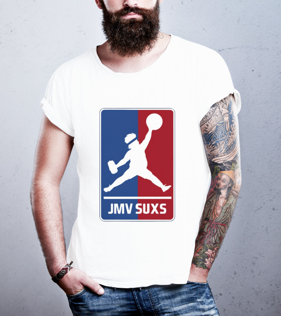 JMV SUXS MLB Jumpman Overweight Baseball Pitcher T-Shirt