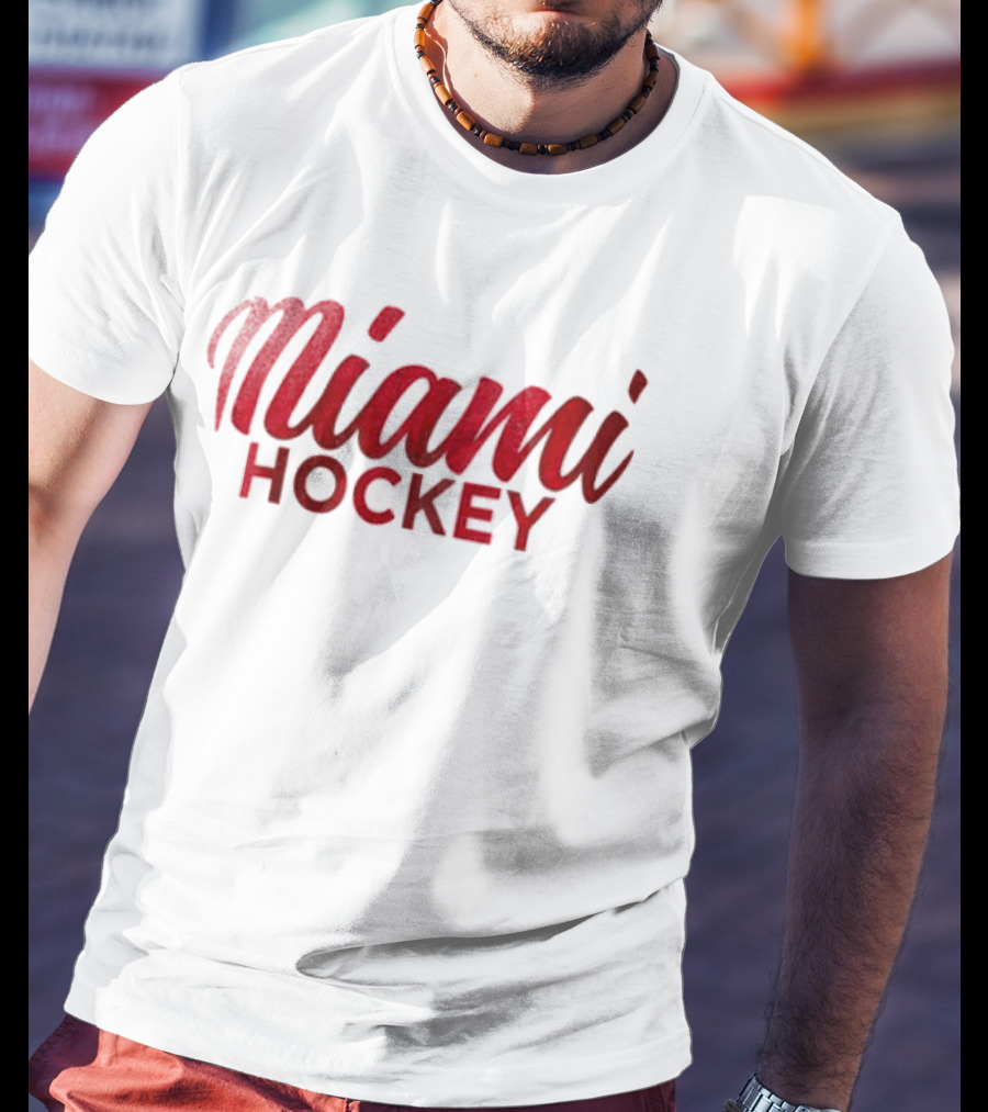 Miami RedHawks Hockey Brick Street T-Shirt