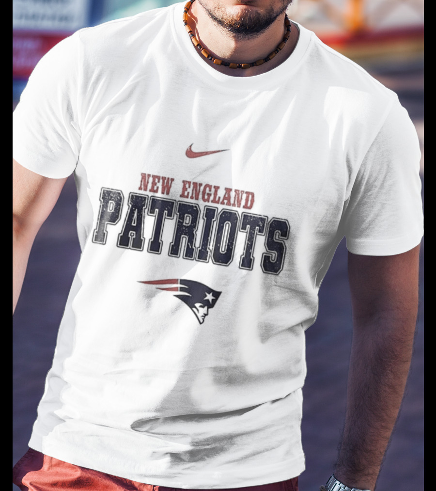 New England Patriots Forever Skull Trucker Nike T-Shirt