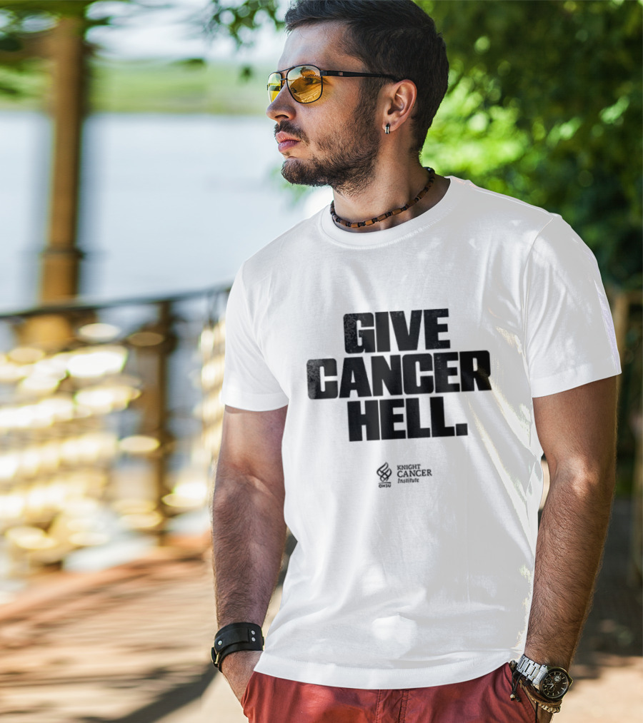 Oregon Ducks Fight Give Cancer Hell Cancer Research Institute T-Shirt