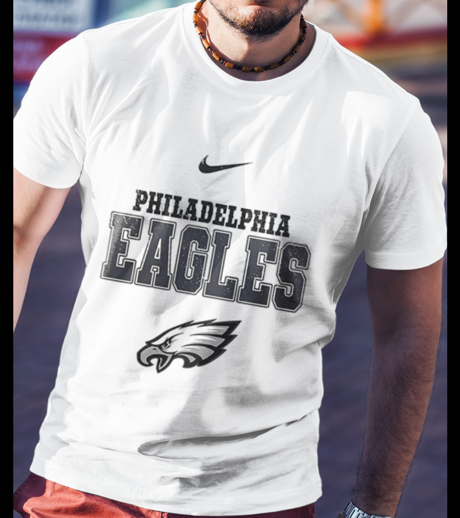 Philadelphia Eagles Nike Vintage Skull Trucker Fan Gear T-Shirt