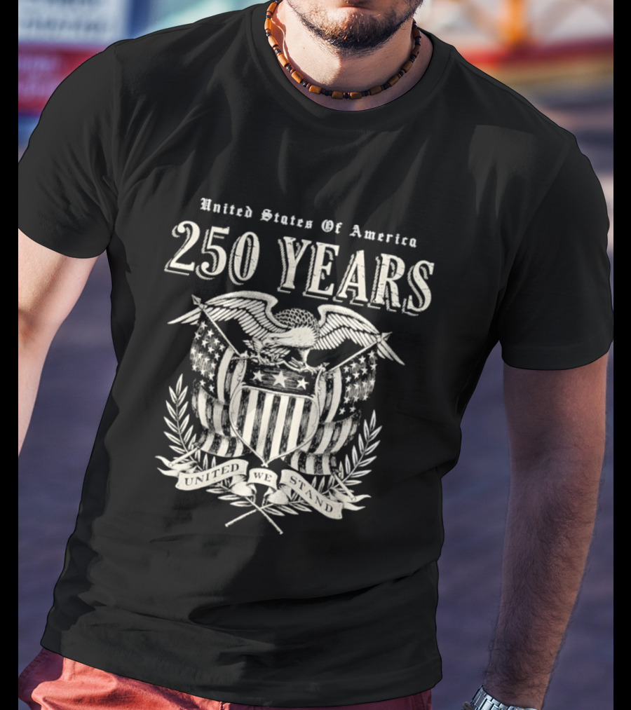 United States Of America 250 Years Eagle Emblem Celebration T-Shirt