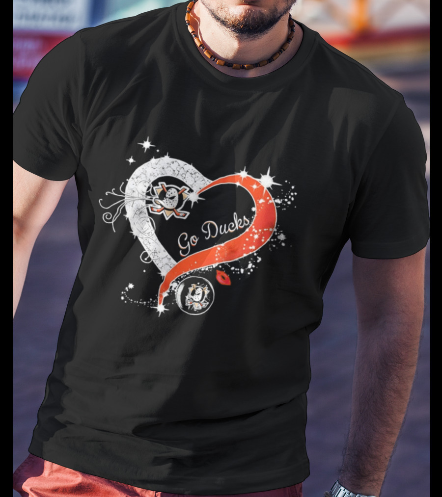Anaheim Ducks 2026 Go Ducks Heart Motif T-Shirt
