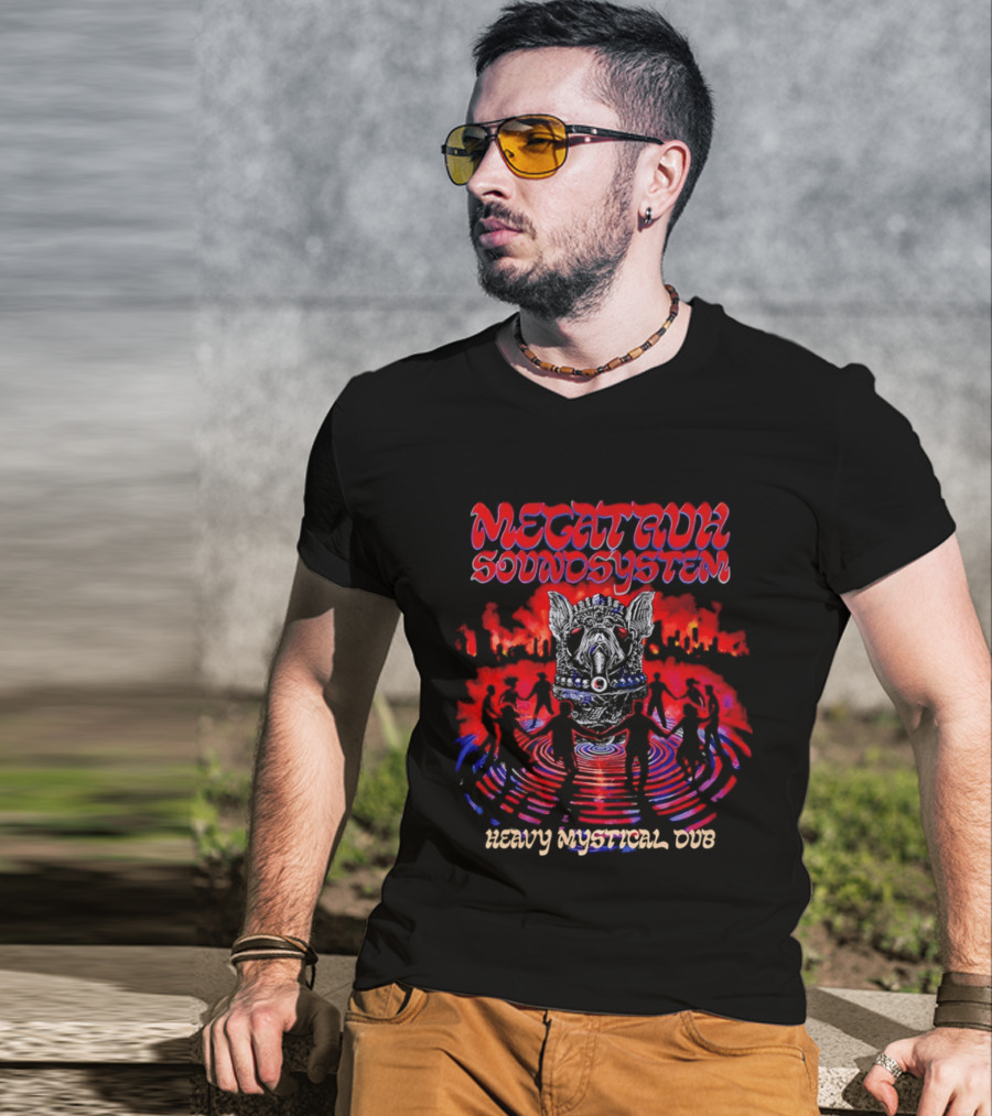 Megatruh Soundsystem Heavy Mystical Dub Vibrant Abstract T-Shirt