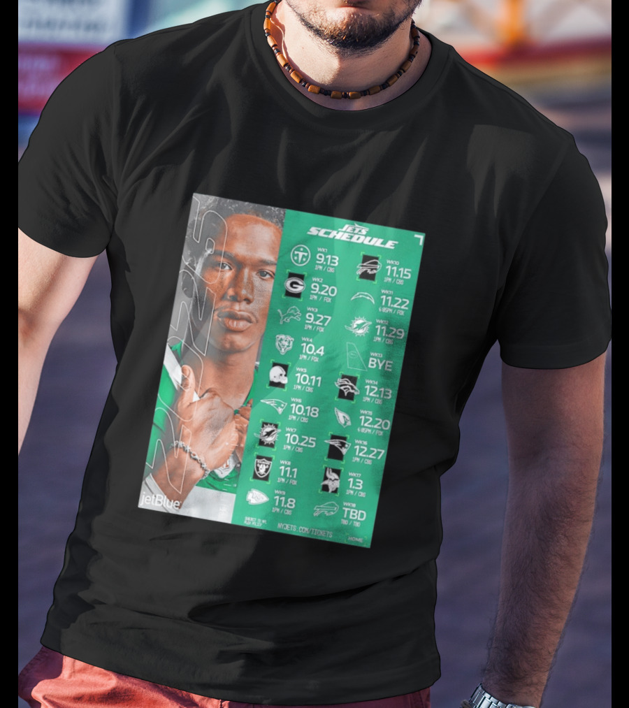 New York Jets 2026 Schedule NFL Matchups And Dates T-Shirt