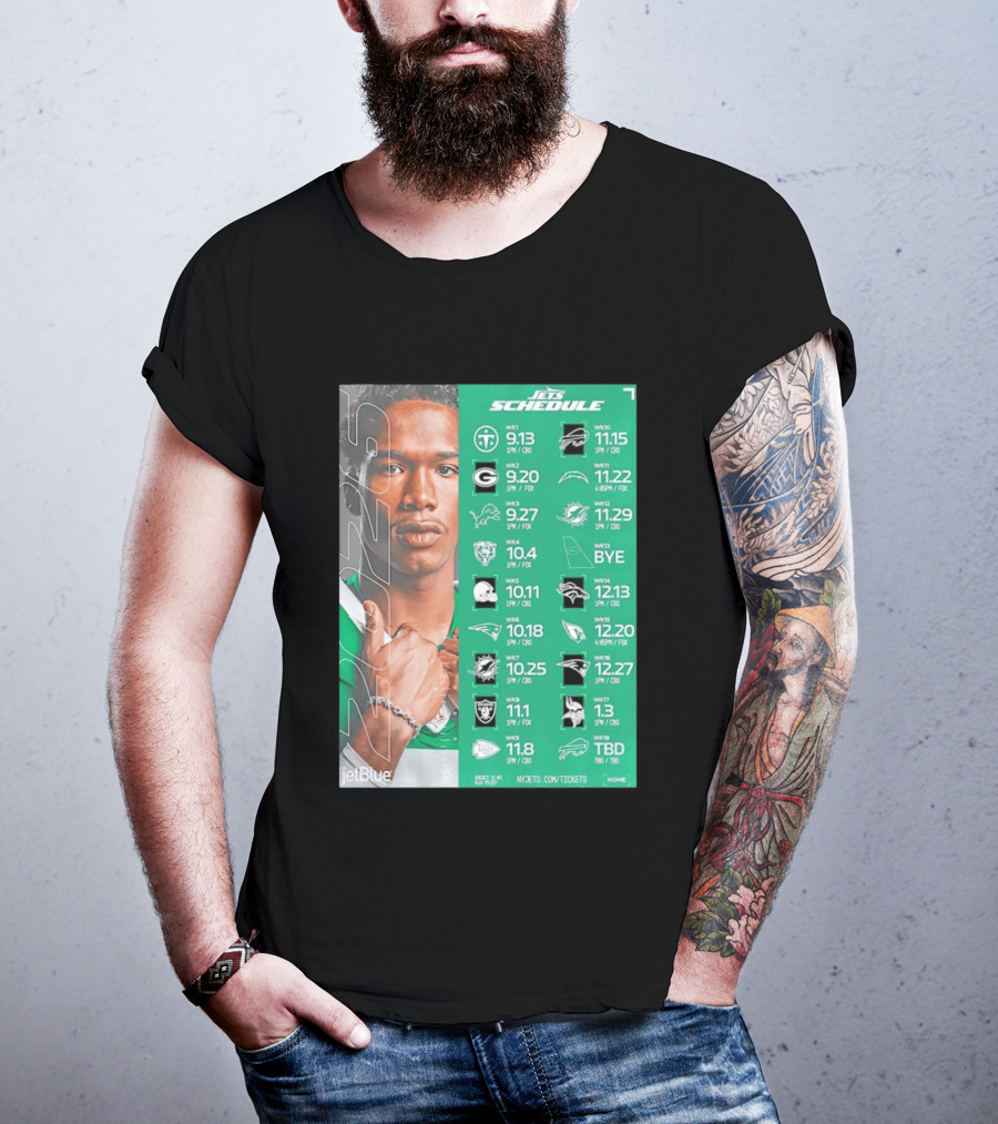 New York Jets 2026 Schedule NFL Matchups And Dates T-Shirt