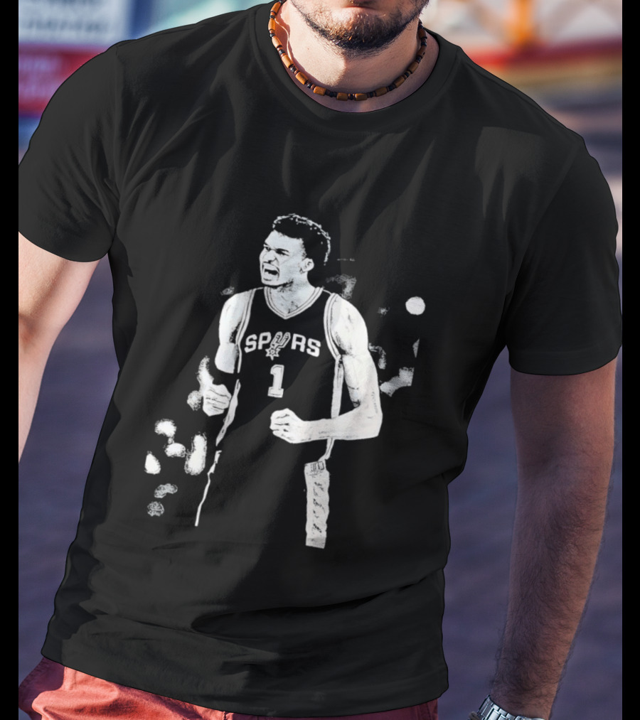 Victor Wembanyama Spurs Number 1 Basketball Jaelen Molina T-Shirt
