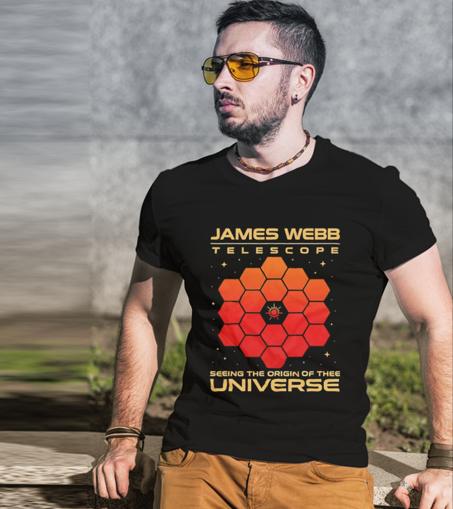 James Webb Telescope Hexagonal Mirrors Seeing The Origin Of The Universe T-Shirt