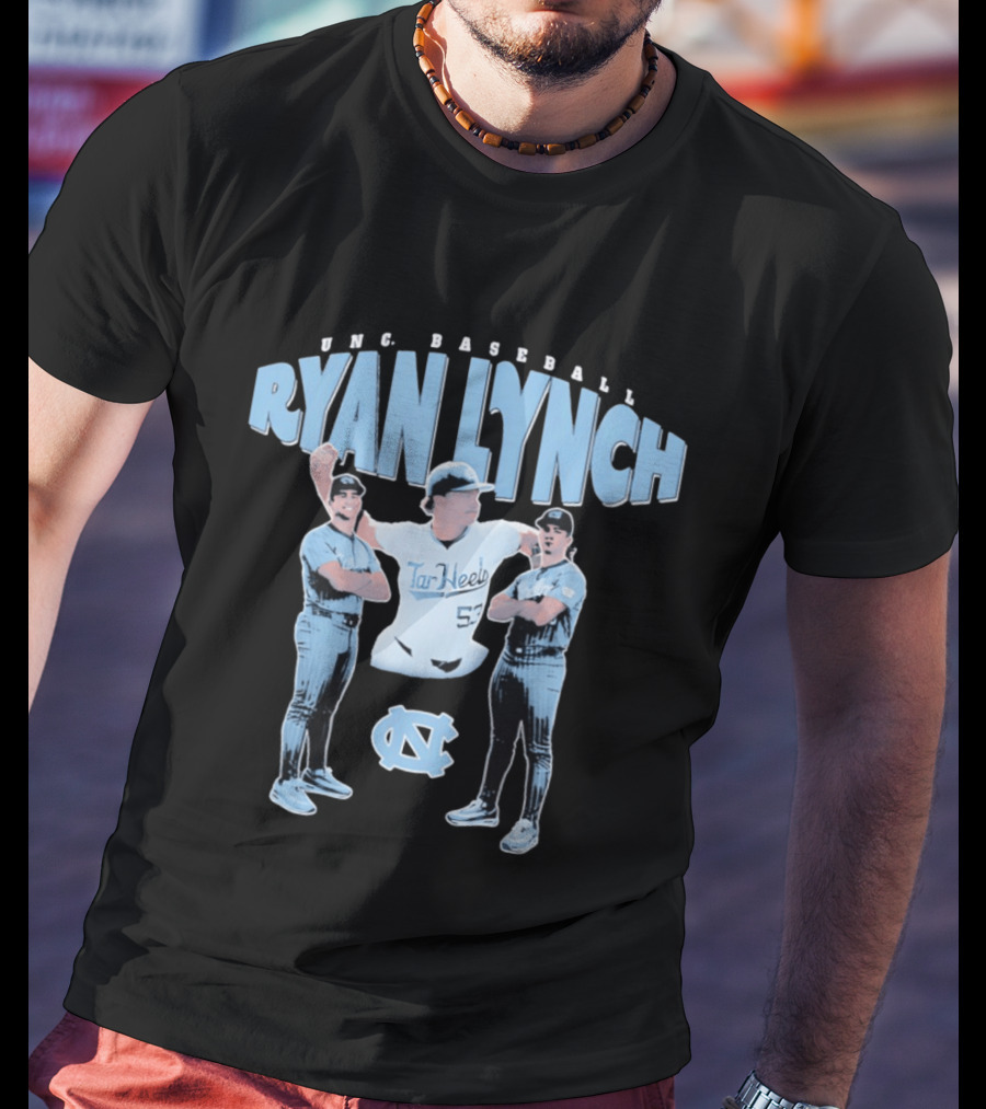 UNC Baseball Ryan Lynch Tar Heels 52 T-Shirt