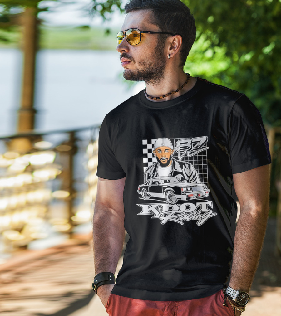 Kendrick Lamar K DOT Racing Graphic F7 Car Checkerboard T-Shirt