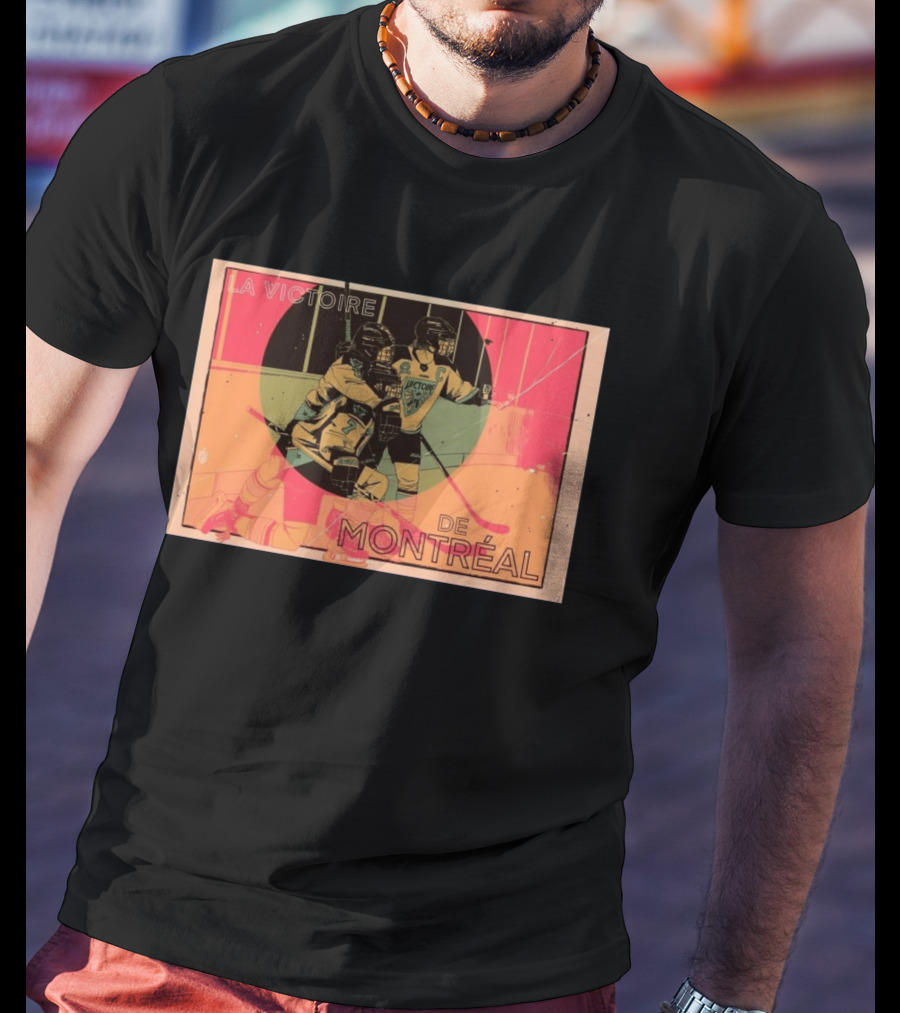 La Victoire De Montréal Hockey Vintage Pop T-Shirt