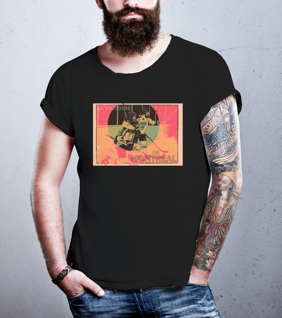 La Victoire De Montréal Hockey Vintage Pop T-Shirt